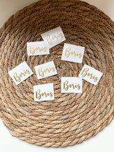 Afbeelding in Gallery-weergave laden, Kleine vinyl naamstickers van 3 cm TOT 10cm