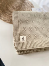 Afbeelding in Gallery-weergave laden, Deken 75x100cm grain knit OLIVE GREEN
