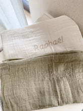 Afbeelding in Gallery-weergave laden, Hydrofiele doeken duopack OLIVE GREEEN EN IVORY
